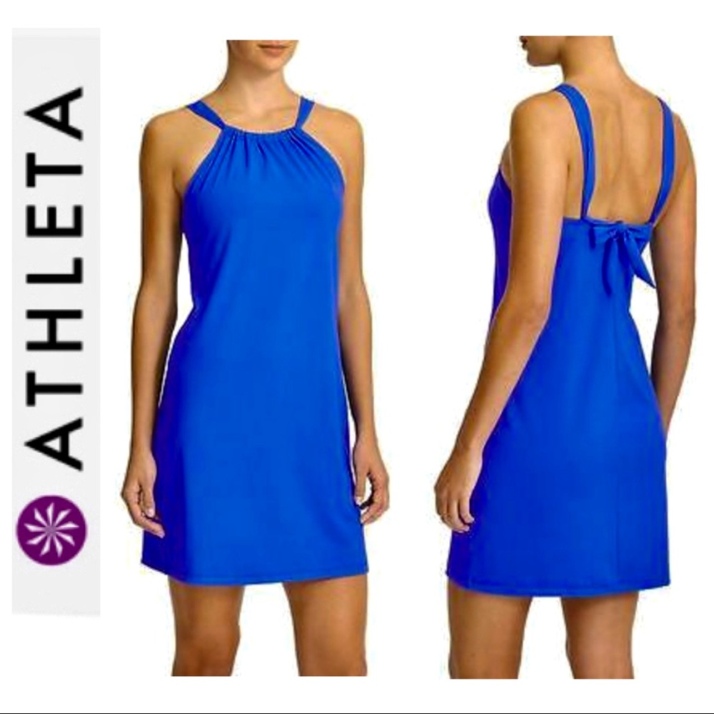 Athleta Kokomo Swim Blue Dress